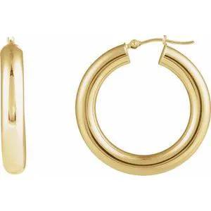 Lumière de Montmartre, Gold Classic Hoop Earrings