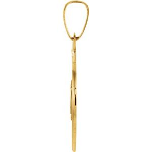 Judaica Mazel Good Luck Medal Pendant
