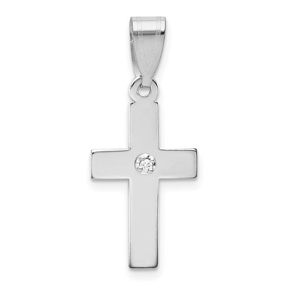 La Simple Croix Diamanté, Gold Cross Pendant
