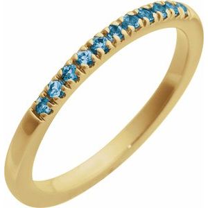 Natural Gemstones Stackable Ring
