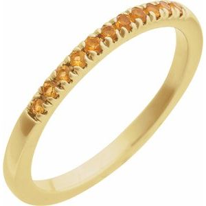 Natural Gemstones Stackable Ring