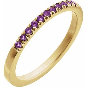 Natural Gemstones Stackable Ring