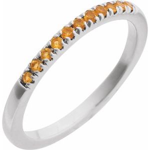 Natural Gemstones Stackable Ring