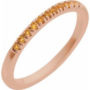 Natural Gemstones Stackable Ring