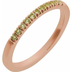 Natural Gemstones Stackable Ring