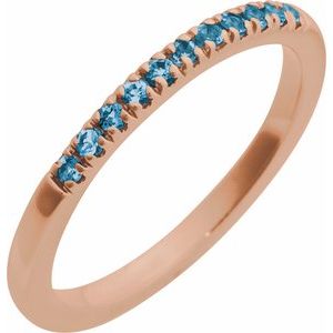 Natural Gemstones Stackable Ring