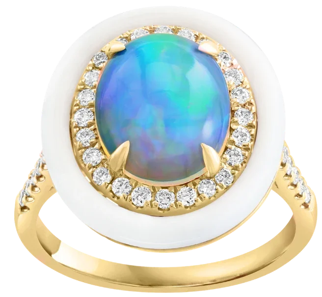 Mirage de Couleur Opal Ring & Diamonds