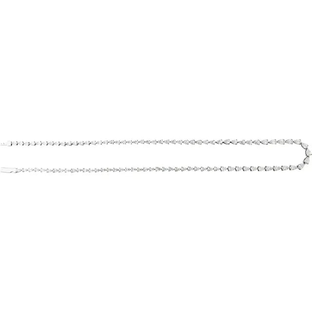 10 CTW Lab-Grown Diamond Tennis Necklace