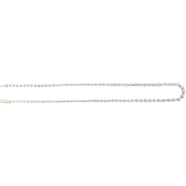 10 CTW Lab-Grown Diamond Tennis Necklace