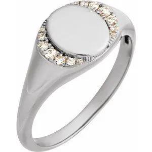 Lumière de Biarritz, Yellow Gold Diamond Signet Ring