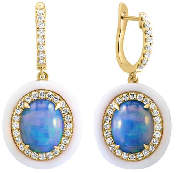 Flocon de Vendôme, Opal & Diamonds Earrings