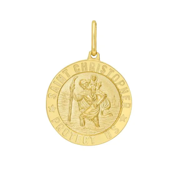 St. Christopher Medallion, 14K Yellow Gold