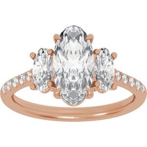 Three-Stone Engagement Ring Oval Cut