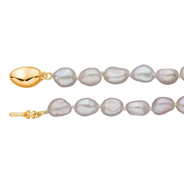 L'Aurore de Côte d'Azur, Lavender Pearl Baroque Necklace