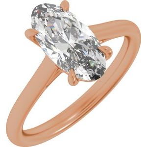 Elongated Oval Cut Engagement Ring