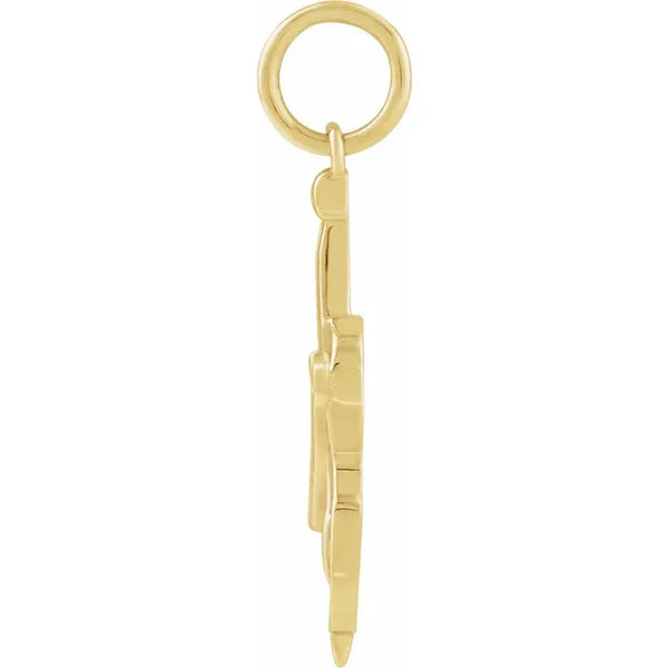 Gold Violin Charm Pendant