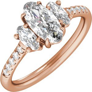 Three-Stone Engagement Ring Oval Cut