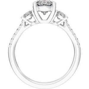 Three-Stone Engagement Ring Oval Cut