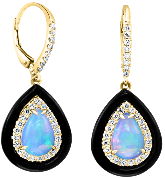 Miroir d'Écume Opal Earrings