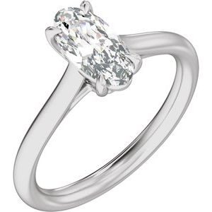 Elongated Oval Cut Engagement Ring