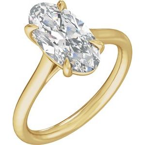 Elongated Oval Cut Engagement Ring