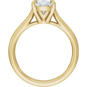 Elongated Oval Cut Engagement Ring