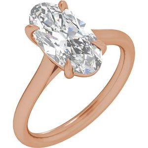 Elongated Oval Cut Engagement Ring