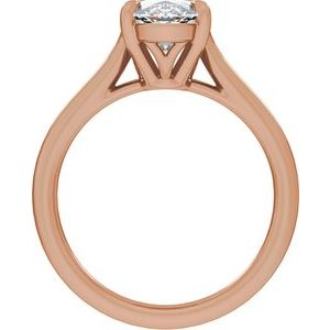 Elongated Oval Cut Engagement Ring