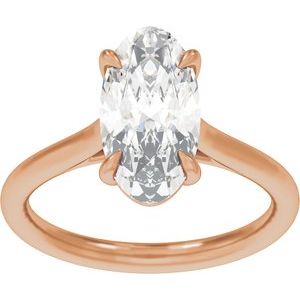 Elongated Oval Cut Engagement Ring