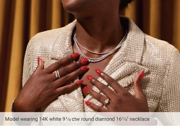 Éclat de Biarritz, Graduated Diamond Tennis Necklace