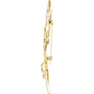 14K Yellow Gold Butterfly & Dragonfly Brooch
