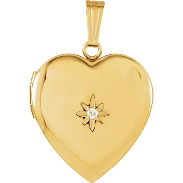 Natural Diamond Heart Locket