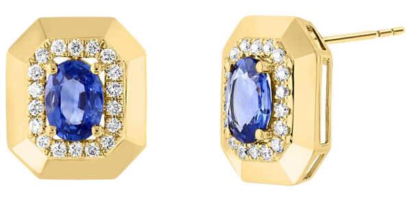 Le Point d'Azur, Sapphire & Diamonds Earrings