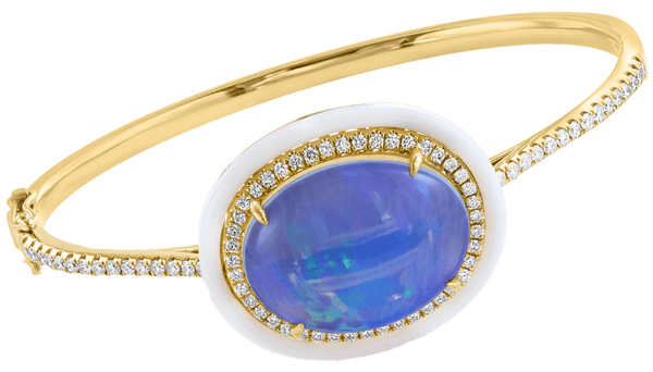 Nostalgie de l'Heure Bleue Opal & Diamonds Bangle