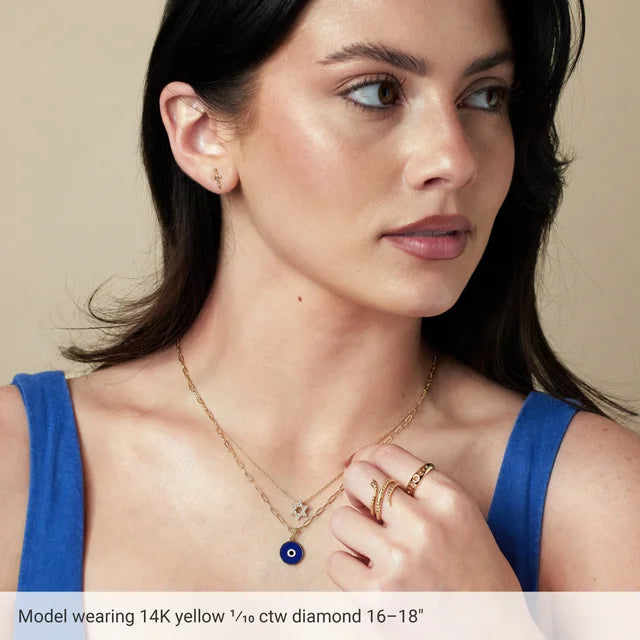 Natural Diamond Star of David Necklace