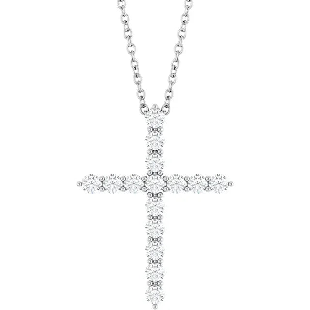 Lumière de Sainte-Chapelle, Diamond Cross Necklace