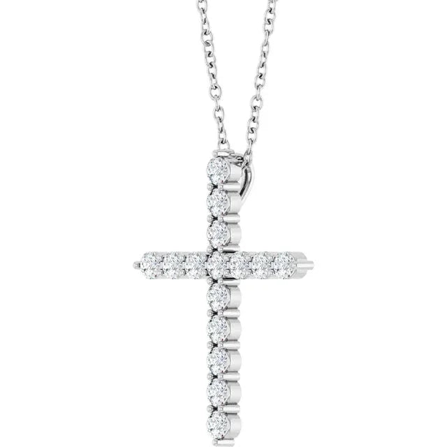 Lumière de Sainte-Chapelle, Diamond Cross Necklace