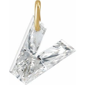Lab-Grown Diamond Initial Letter Dangle