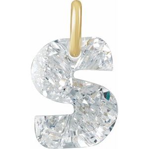 Lab-Grown Diamond Initial Letter Dangle