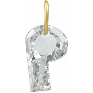 Lab-Grown Diamond Initial Letter Dangle