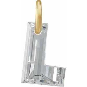 Lab-Grown Diamond Initial Letter Dangle