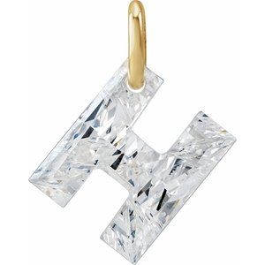 Lab-Grown Diamond Initial Letter Dangle