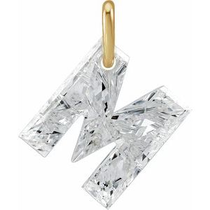 Lab-Grown Diamond Initial Letter Dangle