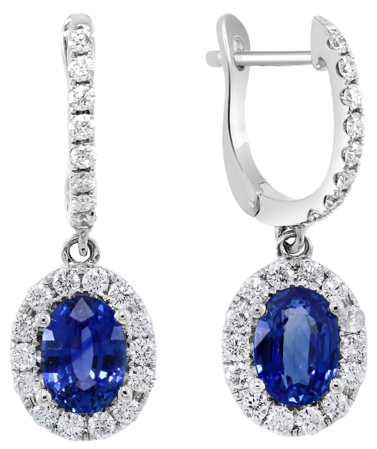 Goutte de Pluie Sapphire & Diamonds Earrings
