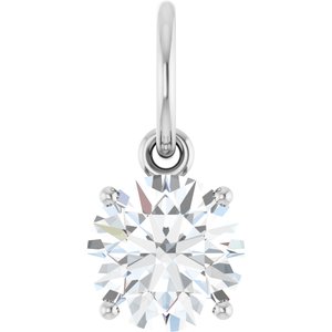 Lab-grown Diamond Round Charm Pendant