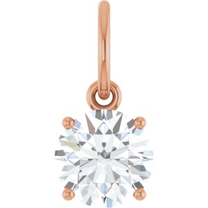 Lab-grown Diamond Round Charm Pendant