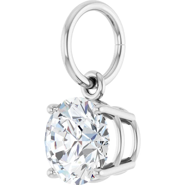 Lab-grown Diamond Round Charm Pendant