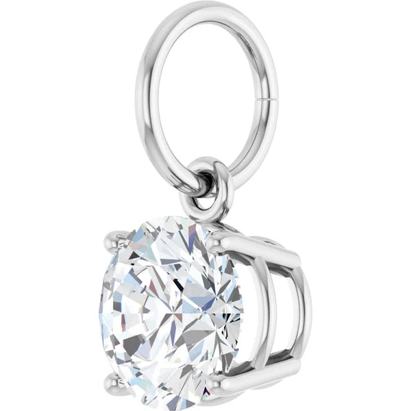 Lab-grown Diamond Round Charm Pendant