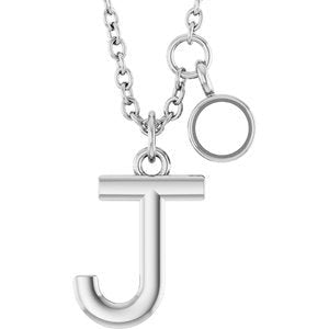 Letter Necklace & Bezel Diamond