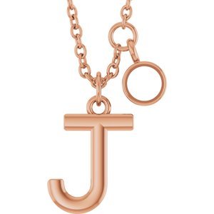 Letter Necklace & Bezel Diamond
